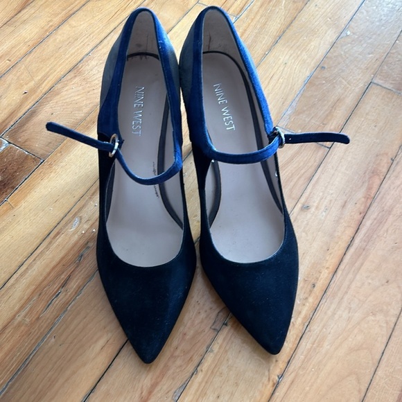 Nine west suede colorblock mary jane heels - Picture 2 of 6